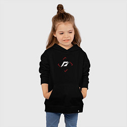 Толстовка детская хлопковая Символ Need for Speed в красном ромбе, цвет: черный — фото 2