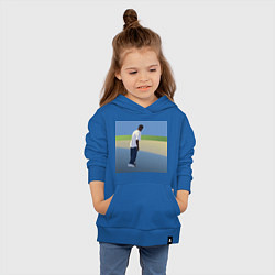 Толстовка детская хлопковая Беспечный скейтбордист, цвет: синий — фото 2
