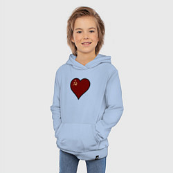 Толстовка детская хлопковая Сердце СССР, цвет: мягкое небо — фото 2
