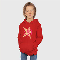 Толстовка детская хлопковая Звездная спираль, цвет: красный — фото 2