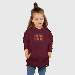 Толстовка детская хлопковая Run Phoenix Suns, цвет: меланж-бордовый — фото 2