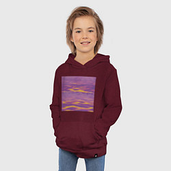 Толстовка детская хлопковая Сиреневое море, цвет: меланж-бордовый — фото 2
