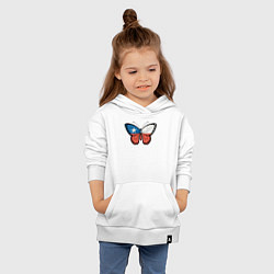 Толстовка детская хлопковая Бабочка Чили, цвет: белый — фото 2