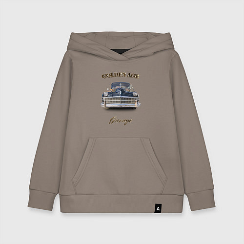 Детская толстовка-худи Классический автомобиль Chrysler New Yorker / Утренний латте – фото 1