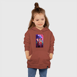 Толстовка детская хлопковая Bts anime style, цвет: кирпичный — фото 2