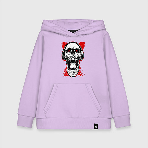 Детская толстовка-худи DnB skull / Лаванда – фото 1