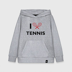 Толстовка детская хлопковая I Love Tennis, цвет: меланж