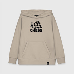 Толстовка детская хлопковая Chess game, цвет: миндальный