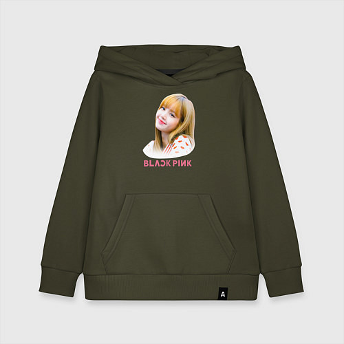 Детская толстовка-худи Lisa Blackpink / Хаки – фото 1