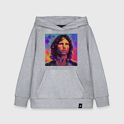 Толстовка детская хлопковая Jim Morrison Strange colors Art, цвет: меланж