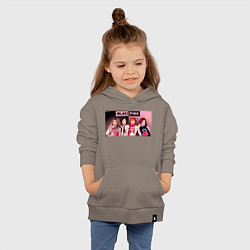 Толстовка детская хлопковая Градиент Блек Пинк, цвет: утренний латте — фото 2