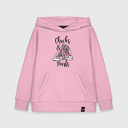 Толстовка детская хлопковая Chucks and pearls, цвет: светло-розовый