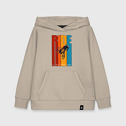 Толстовка детская хлопковая MTB - ride, цвет: миндальный