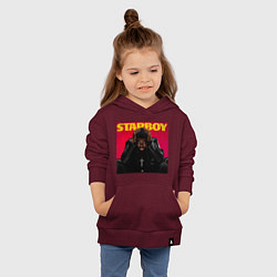 Толстовка детская хлопковая The hills, цвет: меланж-бордовый — фото 2