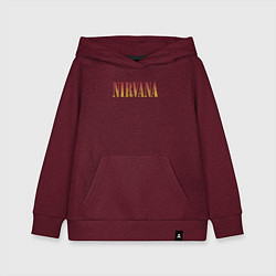 Толстовка детская хлопковая Nirvana logo, цвет: меланж-бордовый