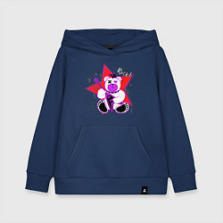 Толстовка детская хлопковая Медведь рок звезда, цвет: тёмно-синий