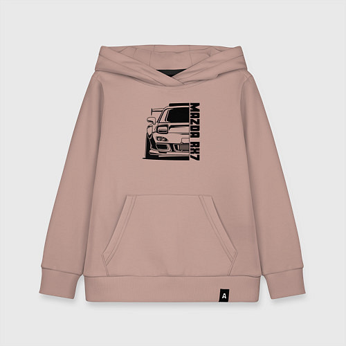 Детская толстовка-худи Mazda RX7 / Пыльно-розовый – фото 1