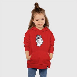 Толстовка детская хлопковая Обезьянка в голове, цвет: красный — фото 2