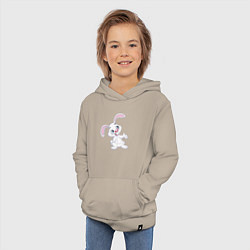 Толстовка детская хлопковая Весёлый зайчик, цвет: миндальный — фото 2