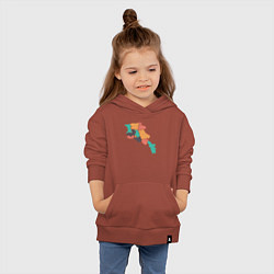 Толстовка детская хлопковая Области Армении, цвет: кирпичный — фото 2