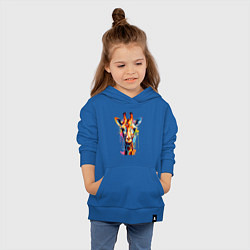 Толстовка детская хлопковая Граффити с жирафом, цвет: синий — фото 2