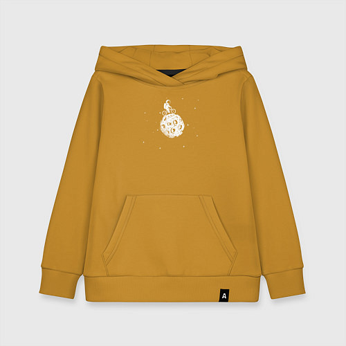 Детская толстовка-худи Bike space / Горчичный – фото 1