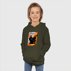 Толстовка детская хлопковая КС 2 Азимов, цвет: хаки — фото 2