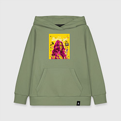 Толстовка детская хлопковая Barbie girl, цвет: авокадо