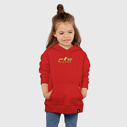 Толстовка детская хлопковая CS 2 gold logo, цвет: красный — фото 2