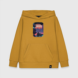 Толстовка детская хлопковая 8-bit fantasy, цвет: горчичный