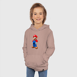 Толстовка детская хлопковая Марио стоит, цвет: пыльно-розовый — фото 2