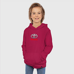 Толстовка детская хлопковая Toyota sport auto brend, цвет: маджента — фото 2