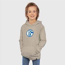 Толстовка детская хлопковая Schalke 04 fc club, цвет: миндальный — фото 2