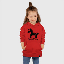 Толстовка детская хлопковая Neural Pony, цвет: красный — фото 2
