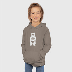 Толстовка детская хлопковая Просто будь клёвым, цвет: утренний латте — фото 2