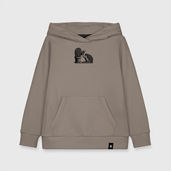 Толстовка детская хлопковая Ежик и кактус, цвет: утренний латте