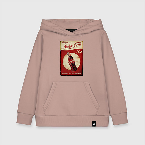 Детская толстовка-худи Nuka cola price / Пыльно-розовый – фото 1