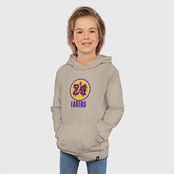 Толстовка детская хлопковая 24 Lakers, цвет: миндальный — фото 2