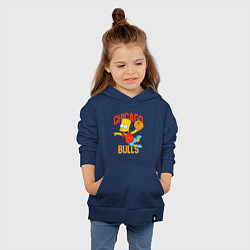 Толстовка детская хлопковая Чикаго Буллз Барт Симпсон, цвет: тёмно-синий — фото 2