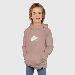 Толстовка детская хлопковая Кот Бегемот Мастер и Маргарита, цвет: пыльно-розовый — фото 2