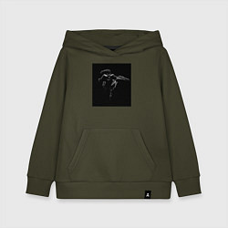 Толстовка детская хлопковая Xo weeknd, цвет: хаки