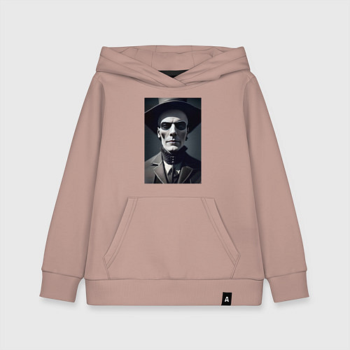 Детская толстовка-худи Mr death / Пыльно-розовый – фото 1