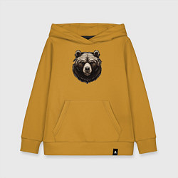 Толстовка детская хлопковая Хозяин тайги, цвет: горчичный