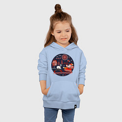 Толстовка детская хлопковая Кот и лиса из сказки, цвет: мягкое небо — фото 2