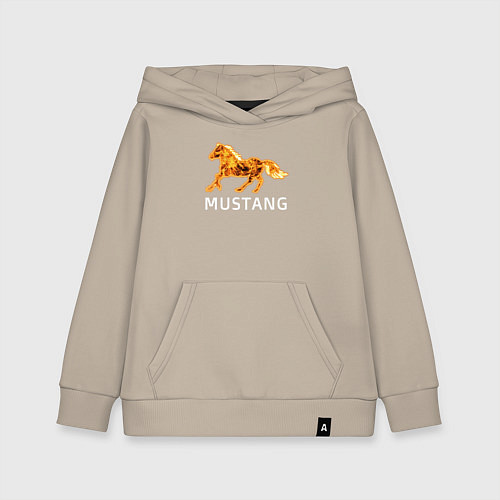 Детская толстовка-худи Mustang firely art / Миндальный – фото 1