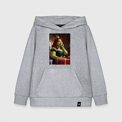 Толстовка детская хлопковая Шрек: Фиона с подарками, цвет: меланж