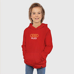 Толстовка детская хлопковая Audi fire, цвет: красный — фото 2