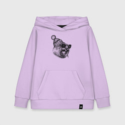 Толстовка детская хлопковая Орущий суслик-хипстер, цвет: лаванда