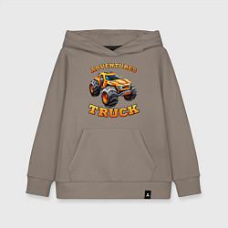 Толстовка детская хлопковая Крутой внедорожник, цвет: утренний латте