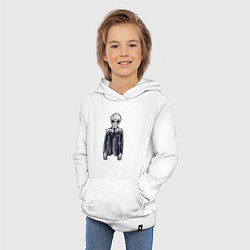 Толстовка детская хлопковая Пришелец в костюме, цвет: белый — фото 2